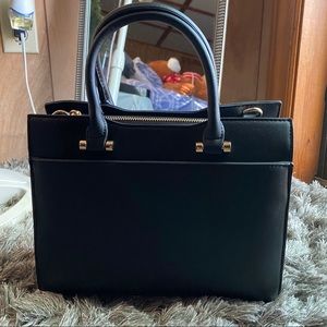 Structured Faux Leather Satchel
